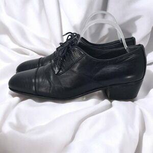 Creasioni Linea Marco Leather Oxford Dress Shoes Textured Made in Italy Men 42/9